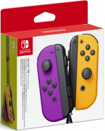Набор из 2х контроллеров Joy-Con (неоново-фиолетовый / неоново-оранжевый) (Nintendo Switch)